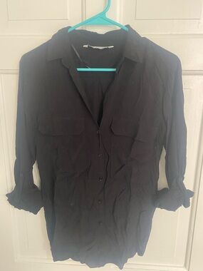 Zara Classic Black Button-Down Shirt